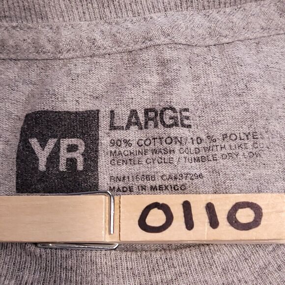 Young And Reckless Graphic Short Sleeve T Shirt Adult Mens Size Large L Gray Red - Picture 6 of 8